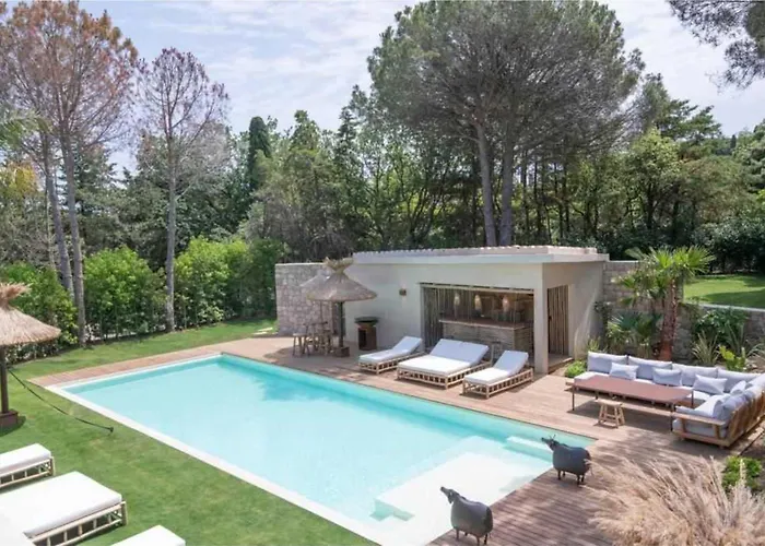 Prestige A C 12p With Pool & Lounge Saint-Tropez